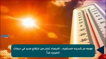 موجة حر شديدة مستمرة.. الأرصاد تحذر من ارتفاع جديد في درجات الحرارة غداً